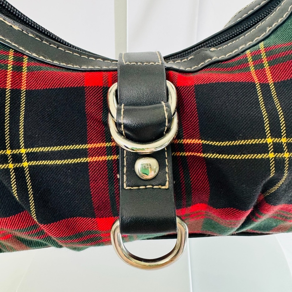 Vintage Y2K Tartan Plaid Preppy Dark Academia Rory Gilmore Shoulder Handbag - Picture 5 of 13